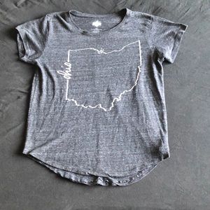 Ohio Small Black and White T-shirt by State of Mine